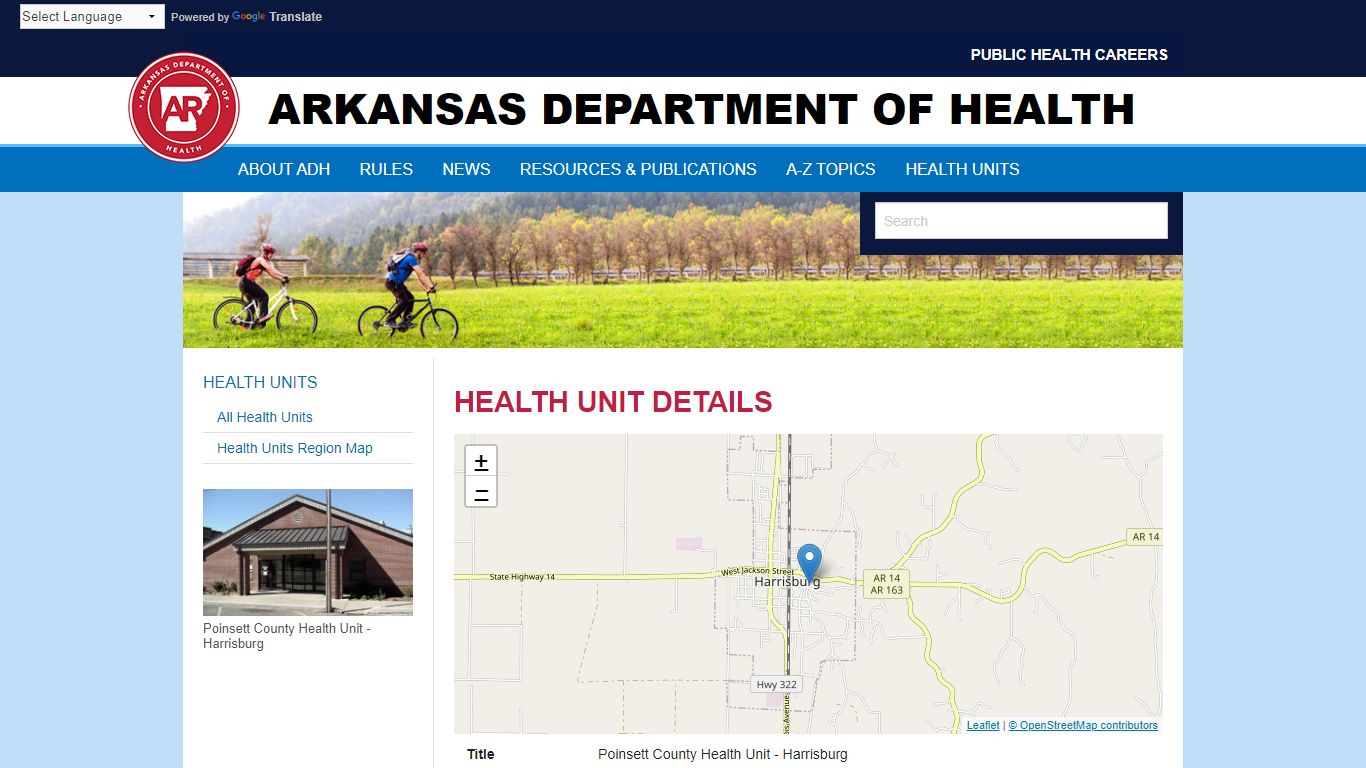 Poinsett County Health Unit - Harrisburg Arkansas Department of Health